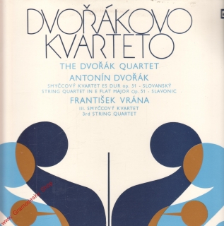 LP Dvořákovo kvarteto, The Dvořák Quartet, František Vrána, 1977, 11 0625