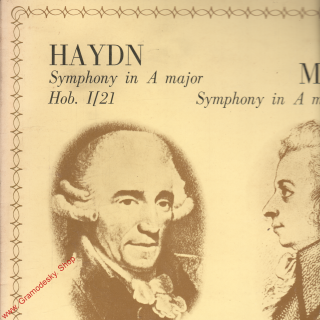 LP Joseph Haydn sym. A dur, Wolfgang Amadeus Mozart, sym. A dur č. 29, 1982