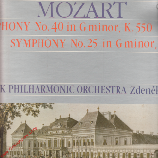 LP Wolfgang Amadeus Mozart, symphony No. 40, 25 Zdeněk Košler, 1984, 9110 1522