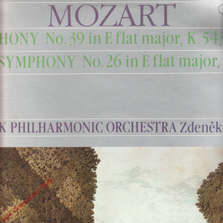 LP Wolfgang Amadeus Mozart, symphony No. 39, 26 Zdeněk Košler, 1985, 9110 1521