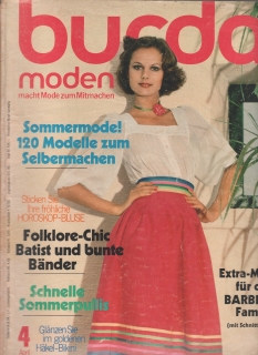 1977/04 časopis Burda Německy, velký formát