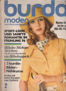 1974/02 časopis Burda Německy, velký formát
