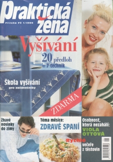 2000/01 časopis Praktická žena, vyšívání, velký formát