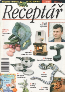 2003/01 Receptář, nejprodávanější hobby magazín, velký formát