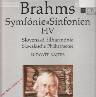 LP 4album Johannes Brahms, Symfónie I - IV, 1976, stereo 9110 0534 - 0537