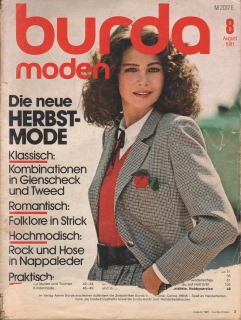 1981/08 časopis Burda německy