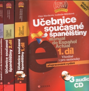 Učebnice současné španělštiny I., II. díl + doplněk + 3  CD / Olga Macíková 2010