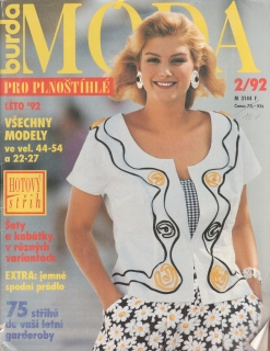 1992/02 časopis Burda pro plnoštíhlé
