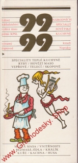 99 specialit sovětské kuchyně, lahůdky studené kuchyně, jednohubky, saláty 1981