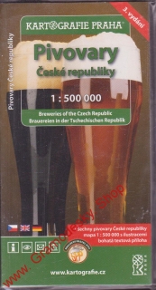 Pivovary České republiky 1:500 000 3. vydání 2012