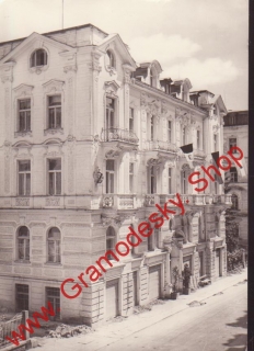 Pohlednice Mariánské lázně, Ubytovna ROH, Dimitrov, 1950, prošlé poštou, známka