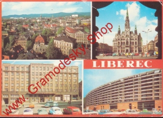 Pohlednice Liberec, Náměstí Bojovníků za mír, Hotel Imperiál, čistá, známka