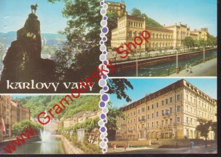 Pohlednice Karlovy Vary, pohled z Jeleního skoku, Lázně III / prošlá poštou