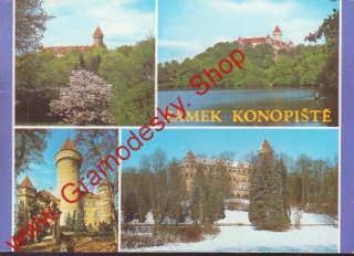 Pohlednice Zámek Konopiště, prošlá poštou 1986