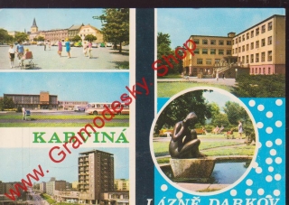 Pohlednice Karviná, Lázně Darkov, prošlá poštou 1974