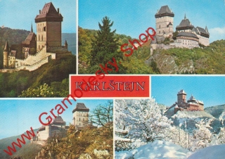 Pohlednice Karlštejn, národní kulturní památka / prošlá poštou