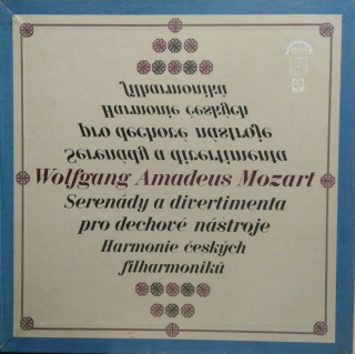 LP 2album Wolfgang Amadeus Mozart, serenády a divertimenta pro dech. nástr. 1977
