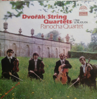 LP 3album Antonín Dvořák, String Quartes 1986, věnování členů Panocha Quartet