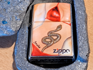 Zippo zapalovač 21461, Zippo Art, broušený chrom, dárková kazeta, um. kámen
