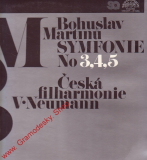LP 2album Bohuslav Martinů, Symfonie č. 3, 4, 5, Česká filharmonie, 1979