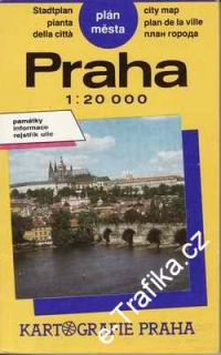 Praha 1:20 000 / památky, rejstřík ulic, 1991