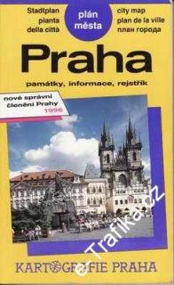 Praha 1:20 000 / památky, rejstřík ulic, 1996